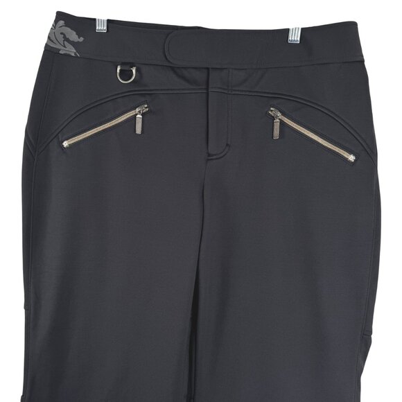 Athleta Ski Snowboard Pants Size 16 Black Nylon Snow Fleece Lined‎ PT-2456 - Picture 3 of 13